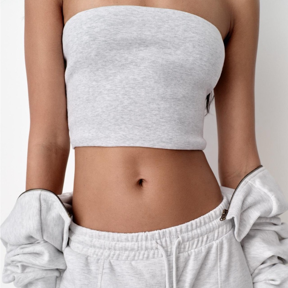Gray zara bandeau top NWT